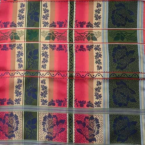 Eufemia *036* silk scarf 70cm x 70cm-green/blue/red