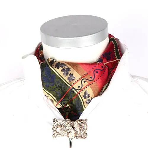 Eufemia *036* silk scarf 70cm x 70cm-green/blue/red