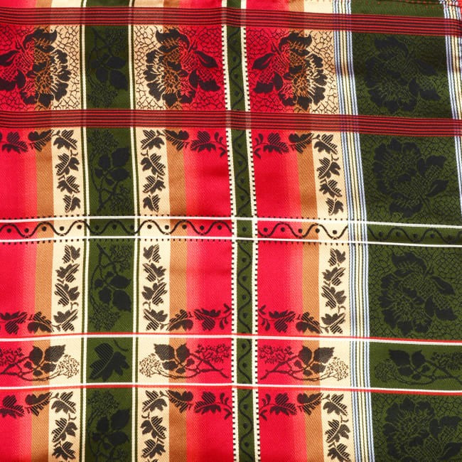 Eufemia *034* silk scarf 70cm x 70cm-red/green/gold