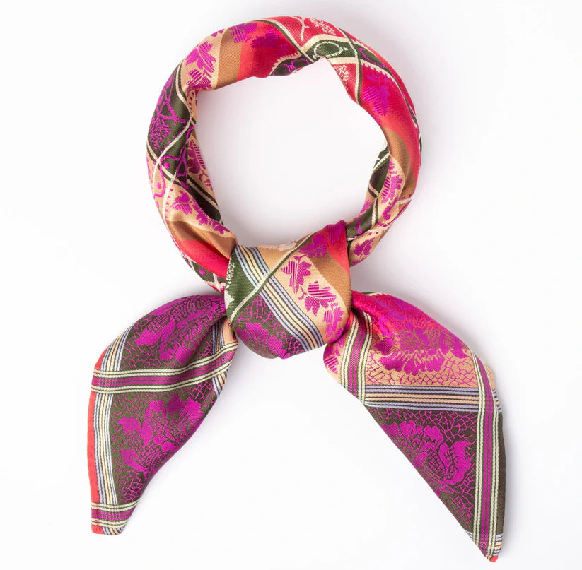 Eufemia silk scarf-038-70x70-purple/red/beige