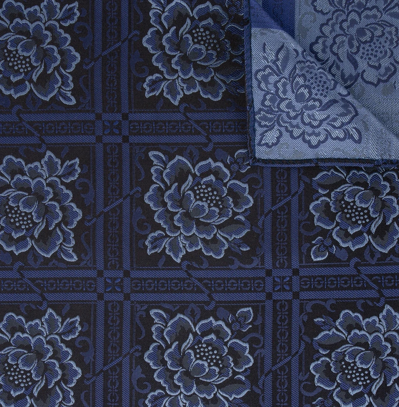 Silk scarf-Evita *012* 75cm x 75cm-blue