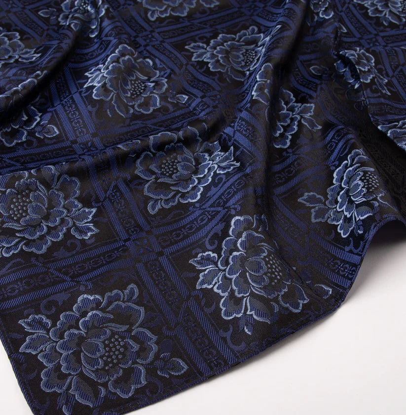 Silk scarf-Evita *012* 75cm x 75cm-blue