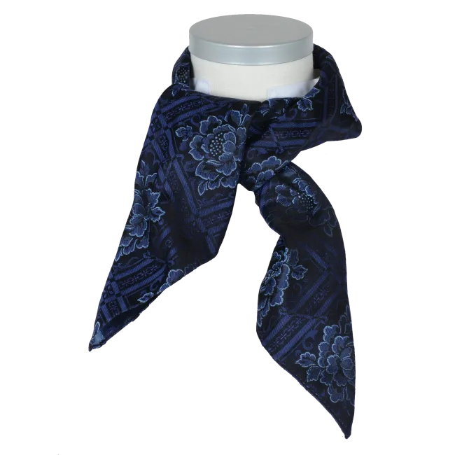 Silk scarf-Evita *012* 75cm x 75cm-blue