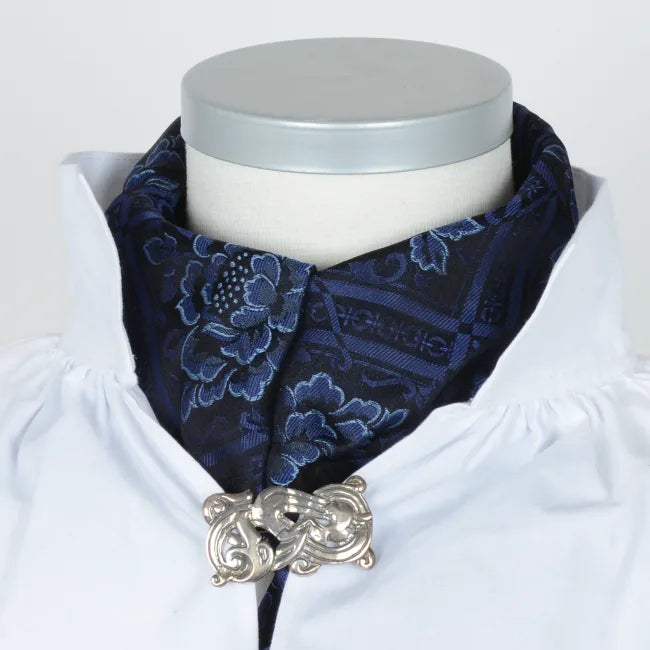 Silk scarf-Evita *012* 75cm x 75cm-blue