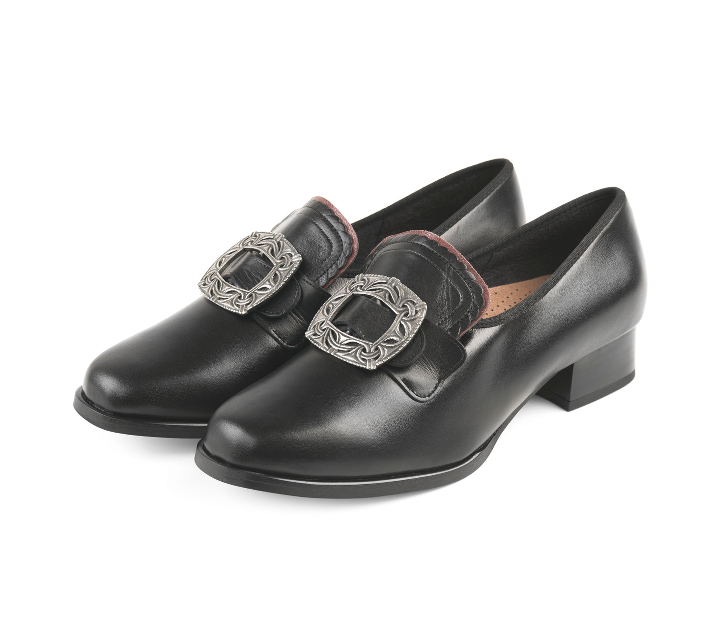 Women's bunad shoes-Eli-leather-black