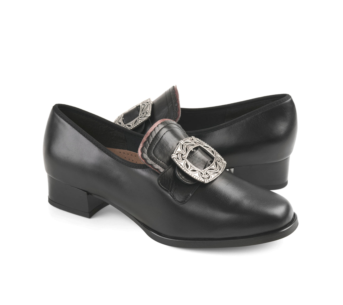 Women's bunad shoes-Eli-leather-black