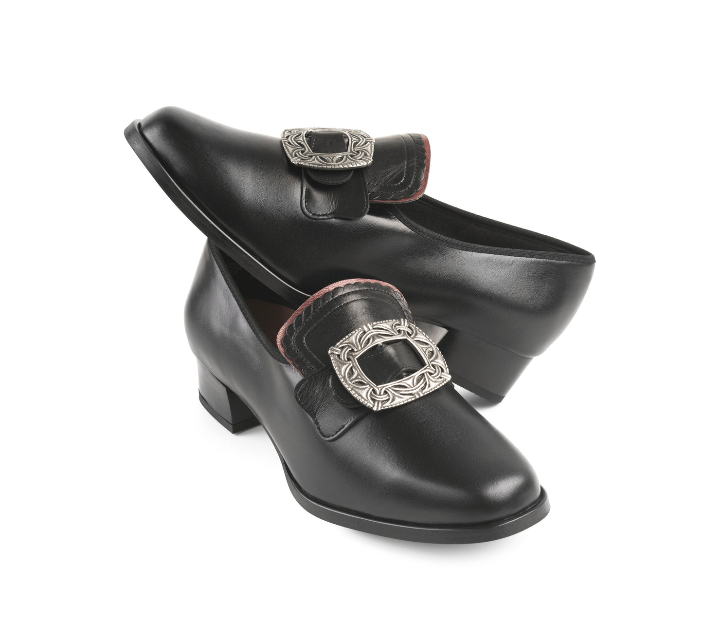 Women's bunad shoes-Eli-leather-black