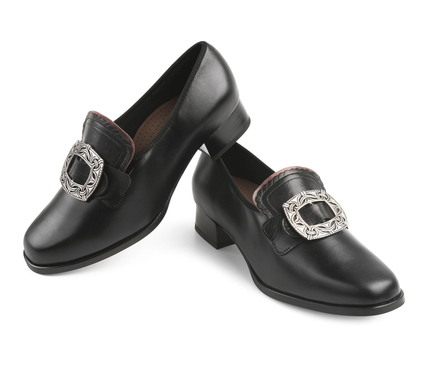 Women's bunad shoes-Eli-leather-black