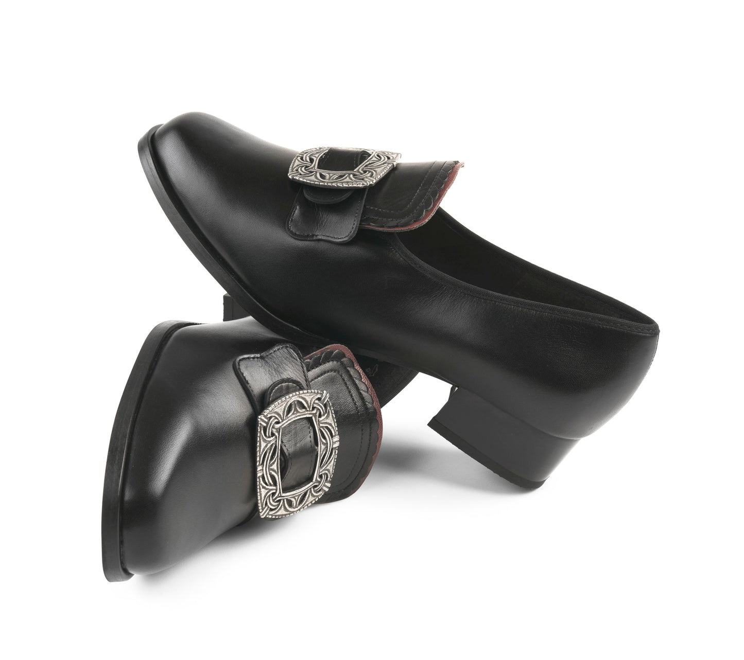 Women's bunad shoes-Eli-leather-black