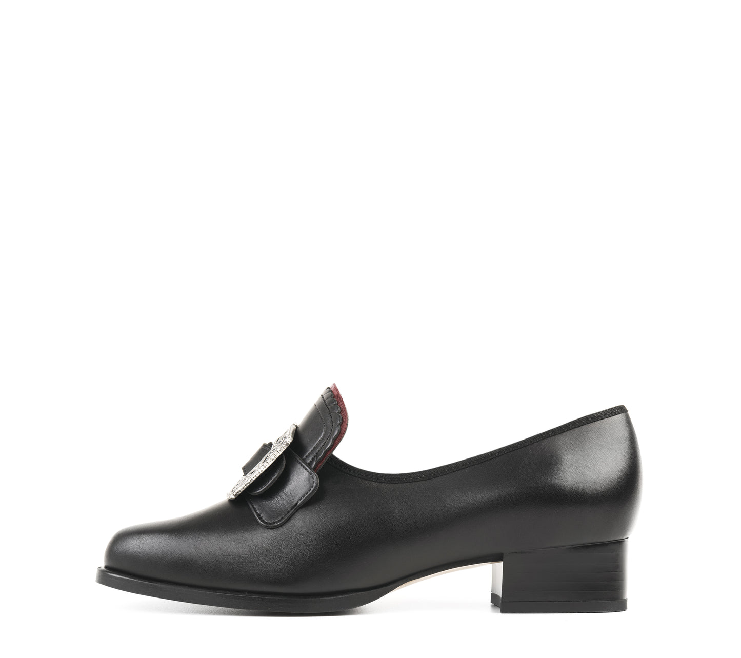 Women's bunad shoes-Eli-leather-black