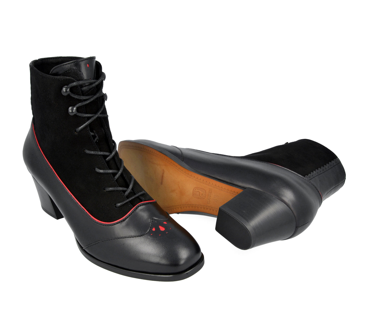 Women's bunad shoes-Klara boot-leather-black