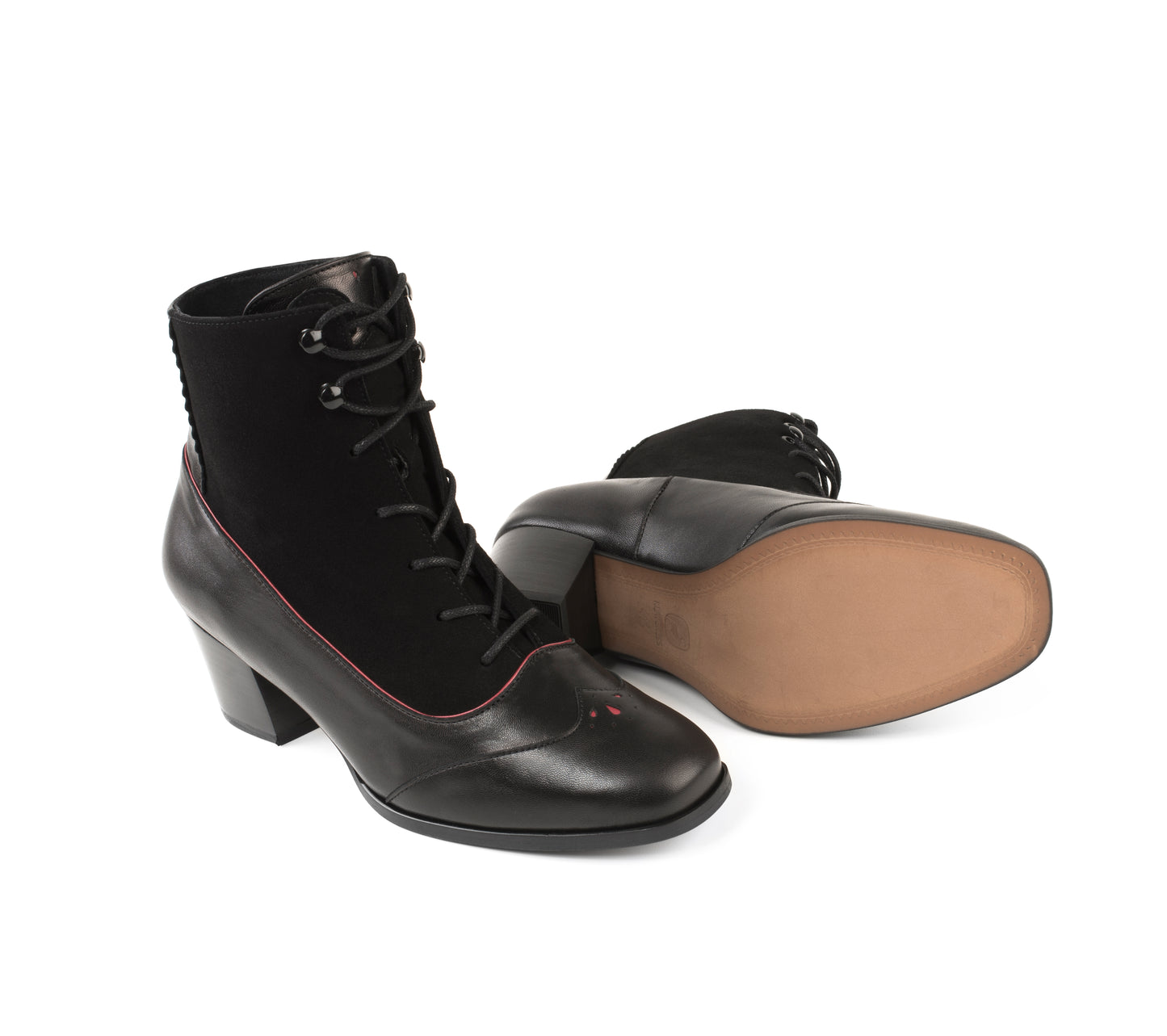 Women's bunad shoes-Klara boot-leather-black