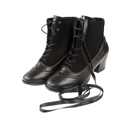 Women's bunad shoes-Klara boot-leather-black