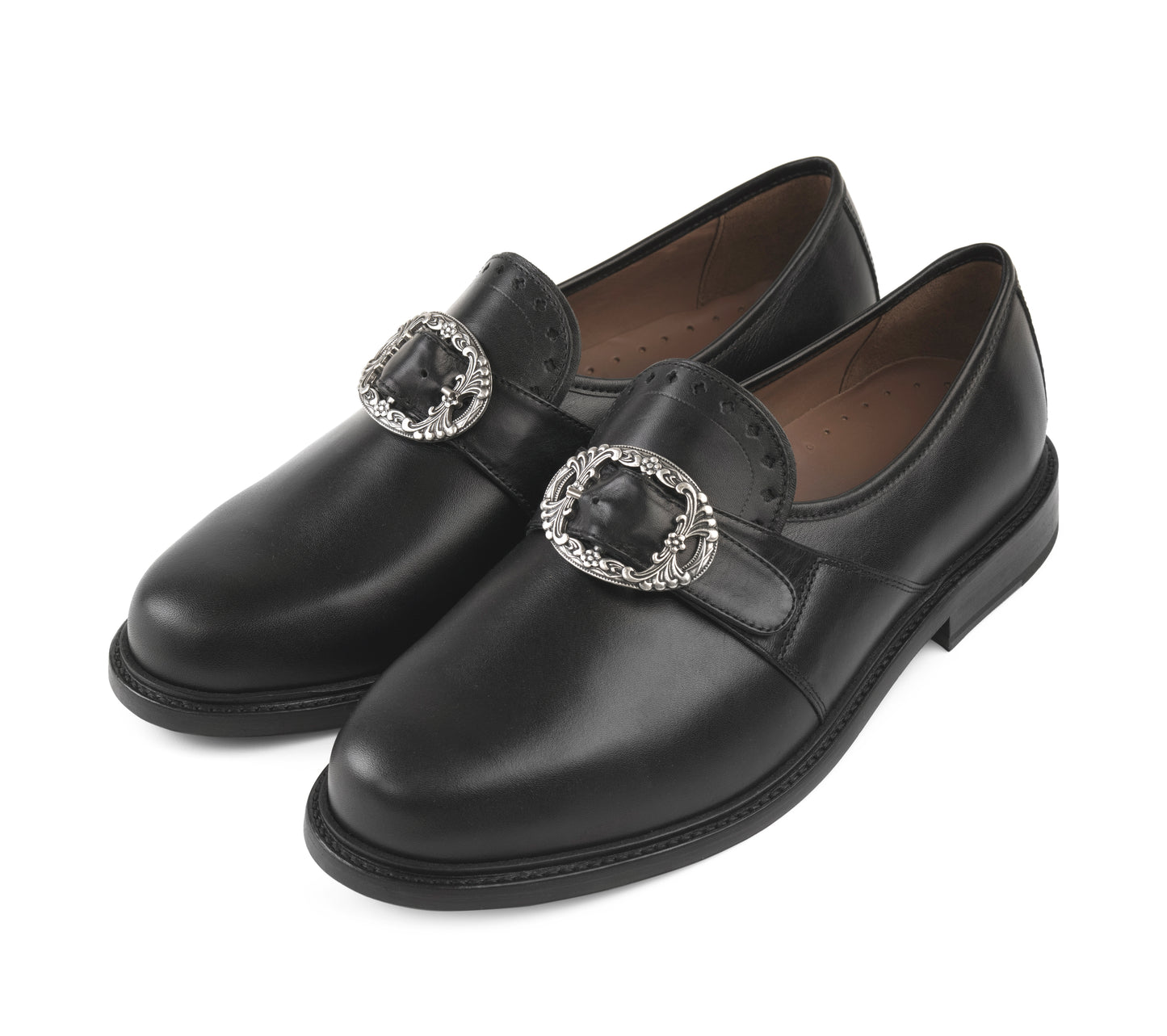 Men's bunad shoes-Ola-leather-black