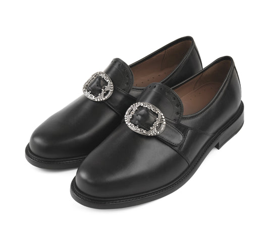 Men's bunad shoes-Ola-leather-black
