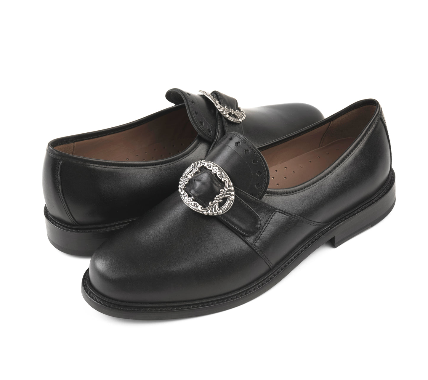Men's bunad shoes-Ola-leather-black