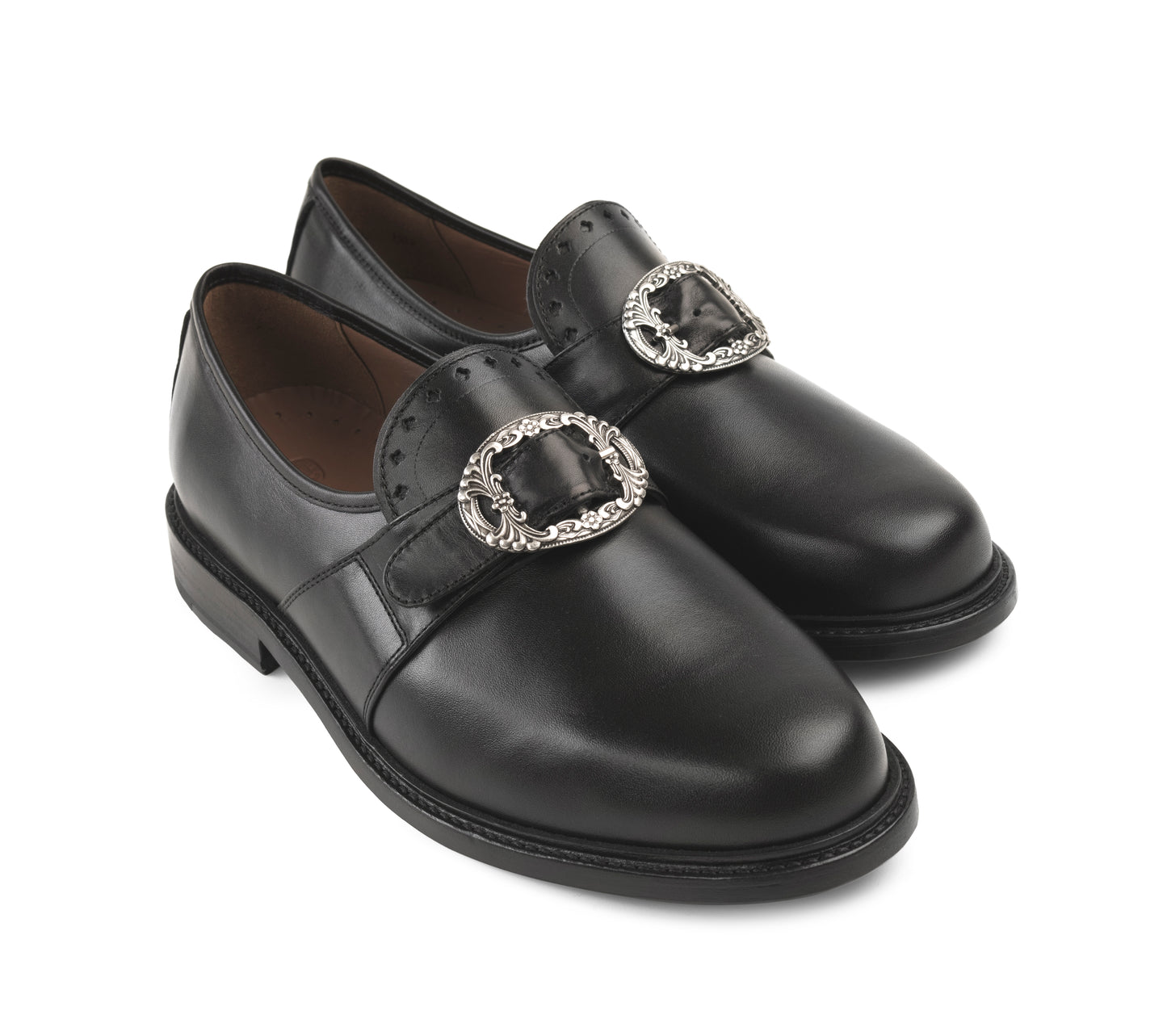 Men's bunad shoes-Ola-leather-black