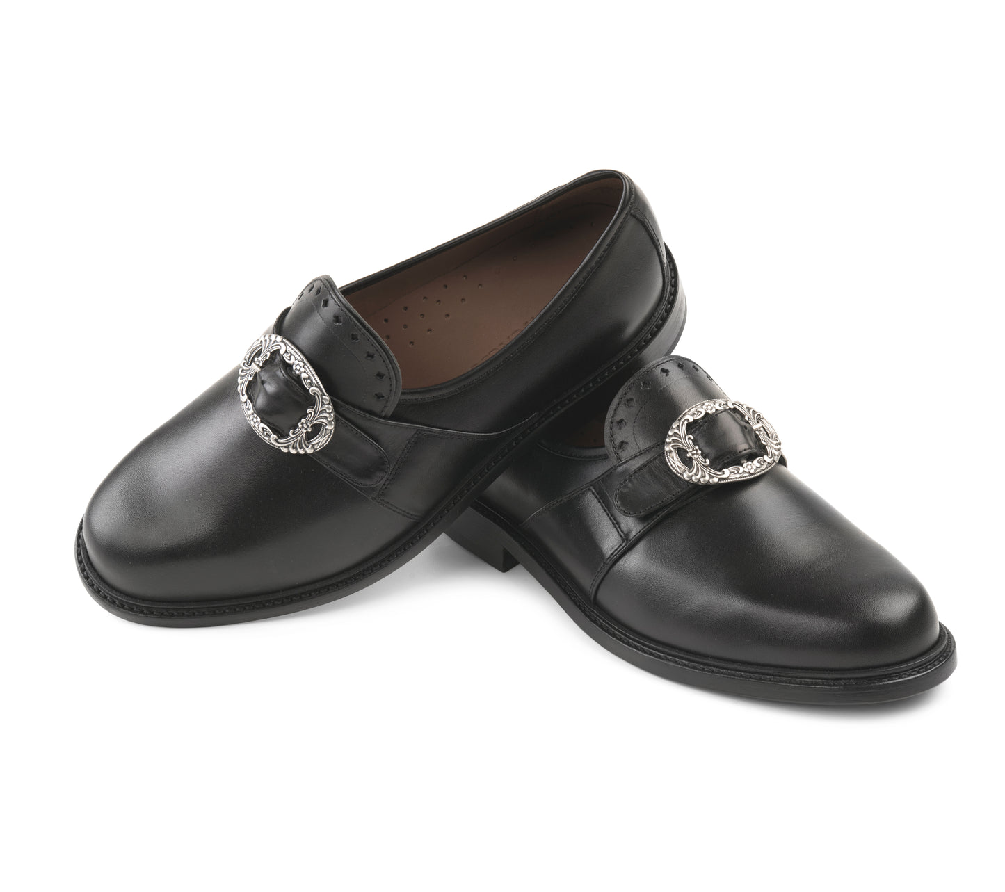 Men's bunad shoes-Ola-leather-black