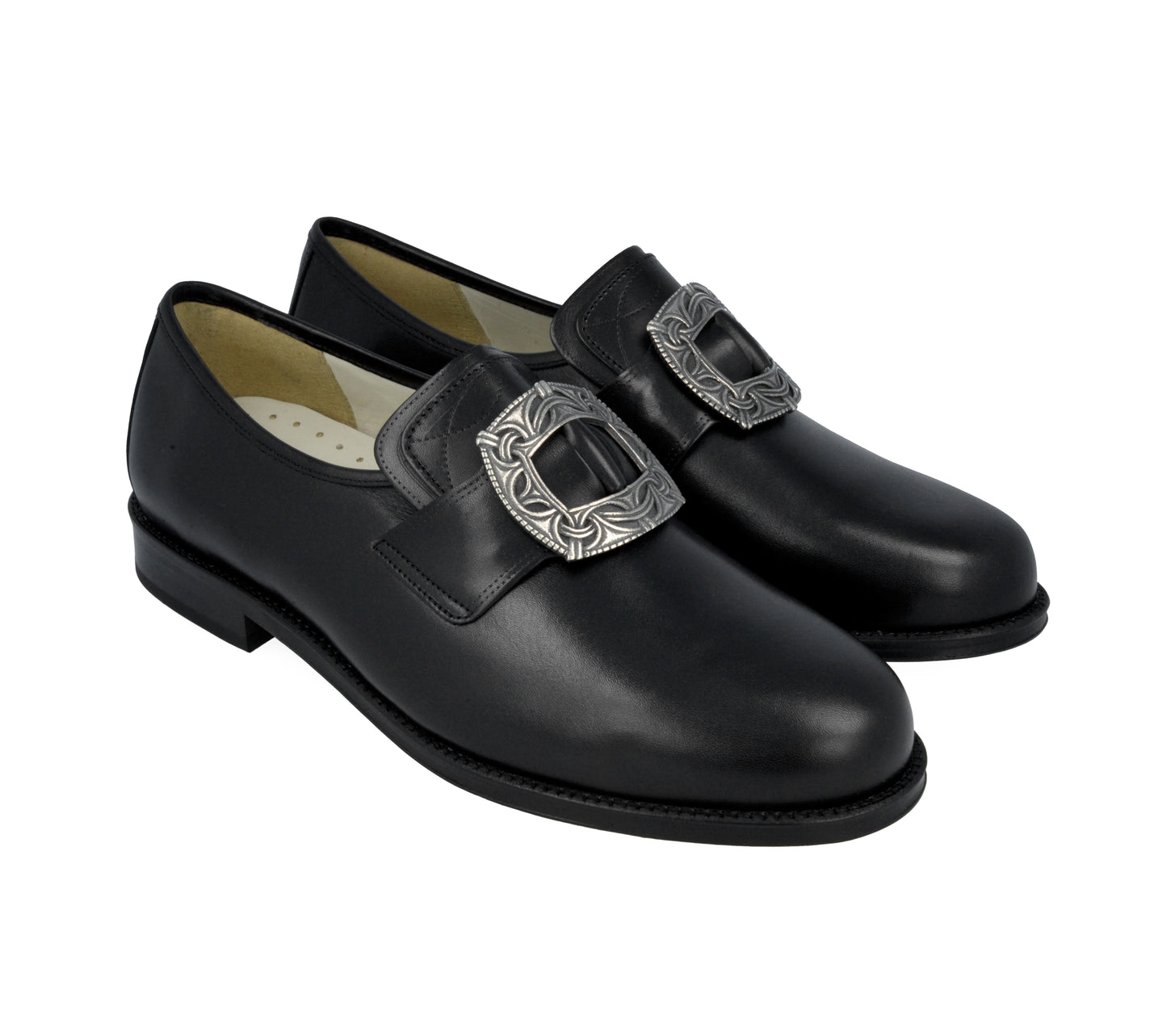 Men's bunad shoes-Lars-leather-black