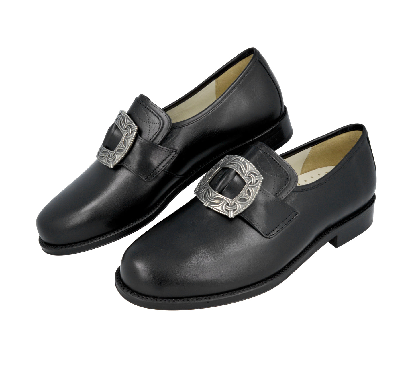 Men's bunad shoes-Lars-leather-black