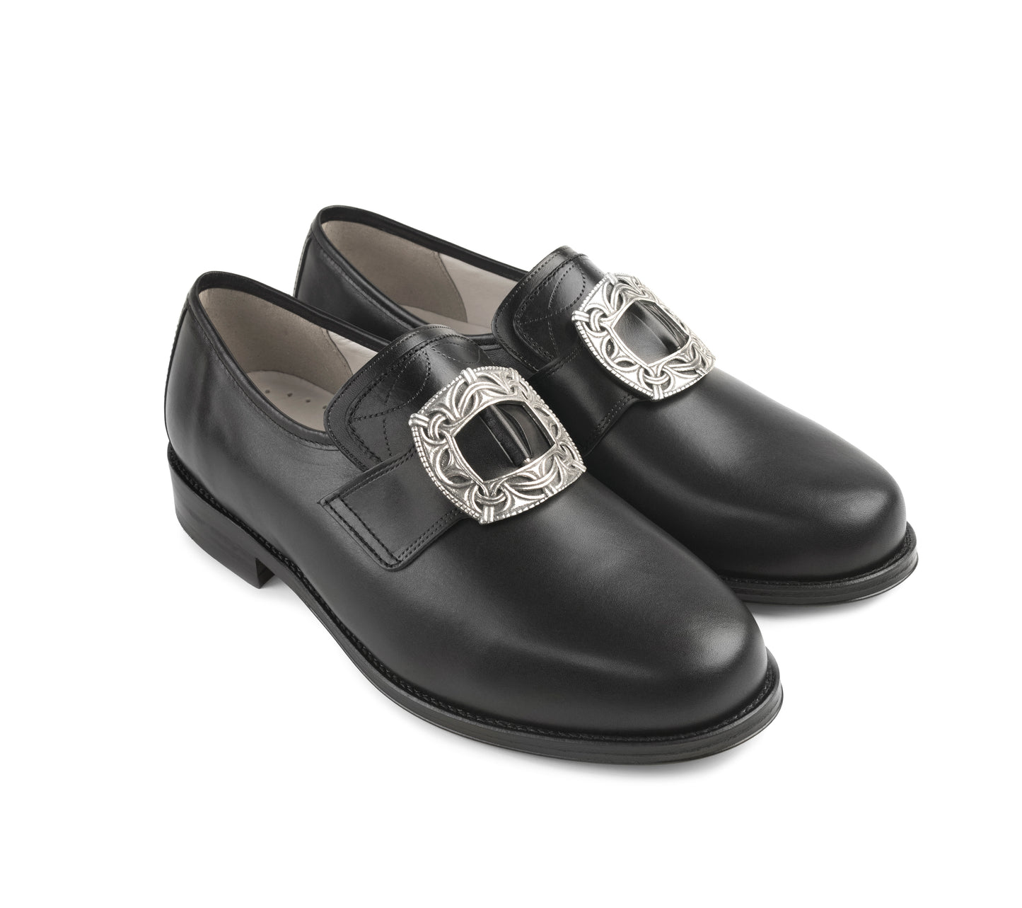 Men's bunad shoes-Lars-leather-black
