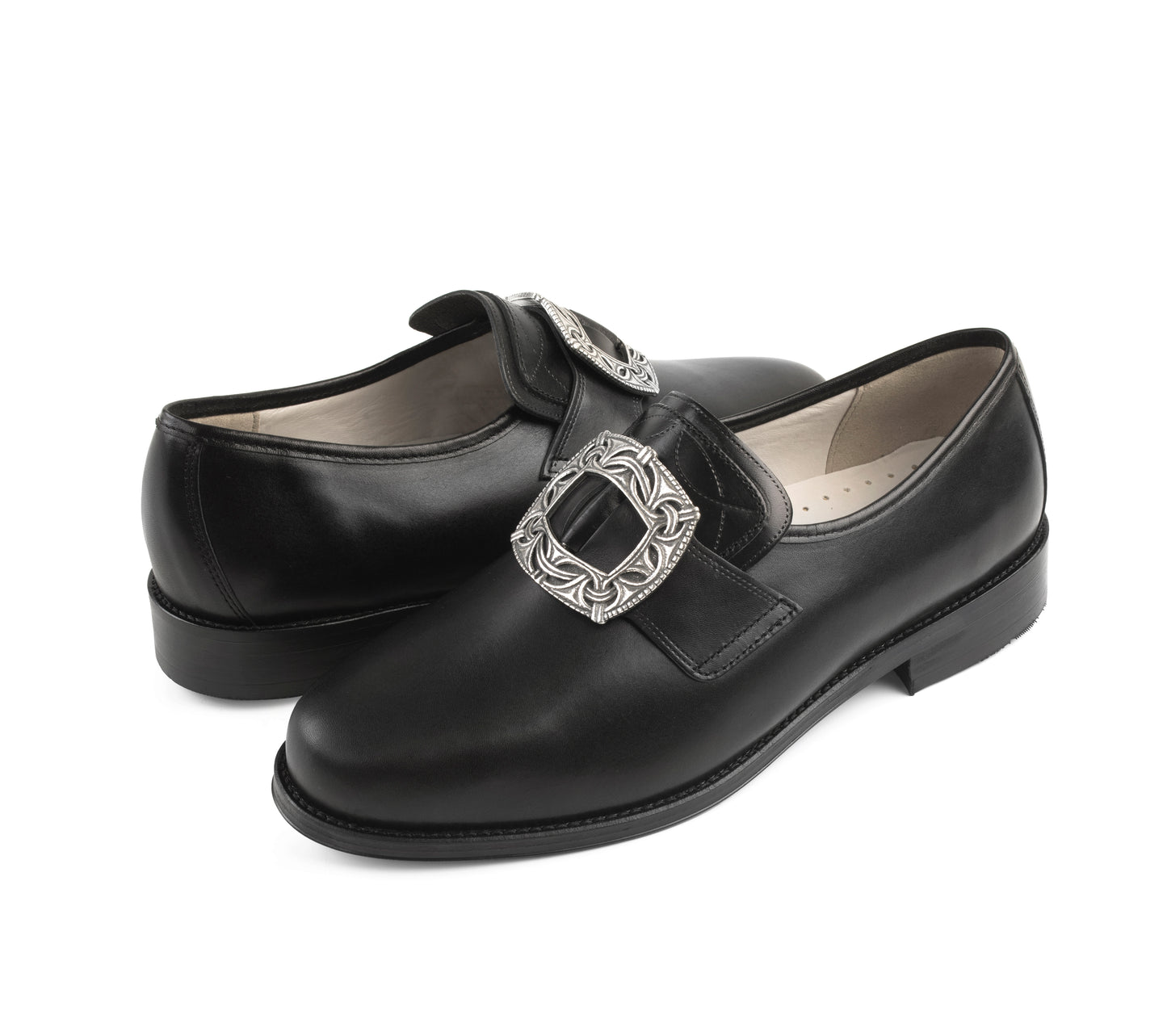 Men's bunad shoes-Lars-leather-black