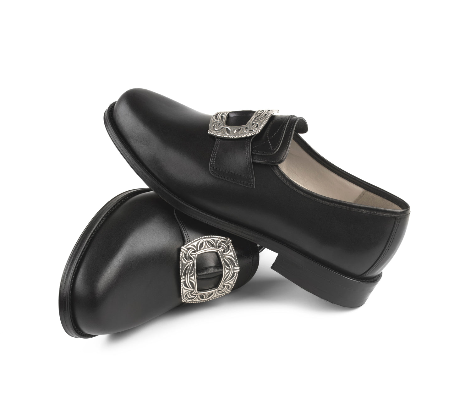 Men's bunad shoes-Lars-leather-black