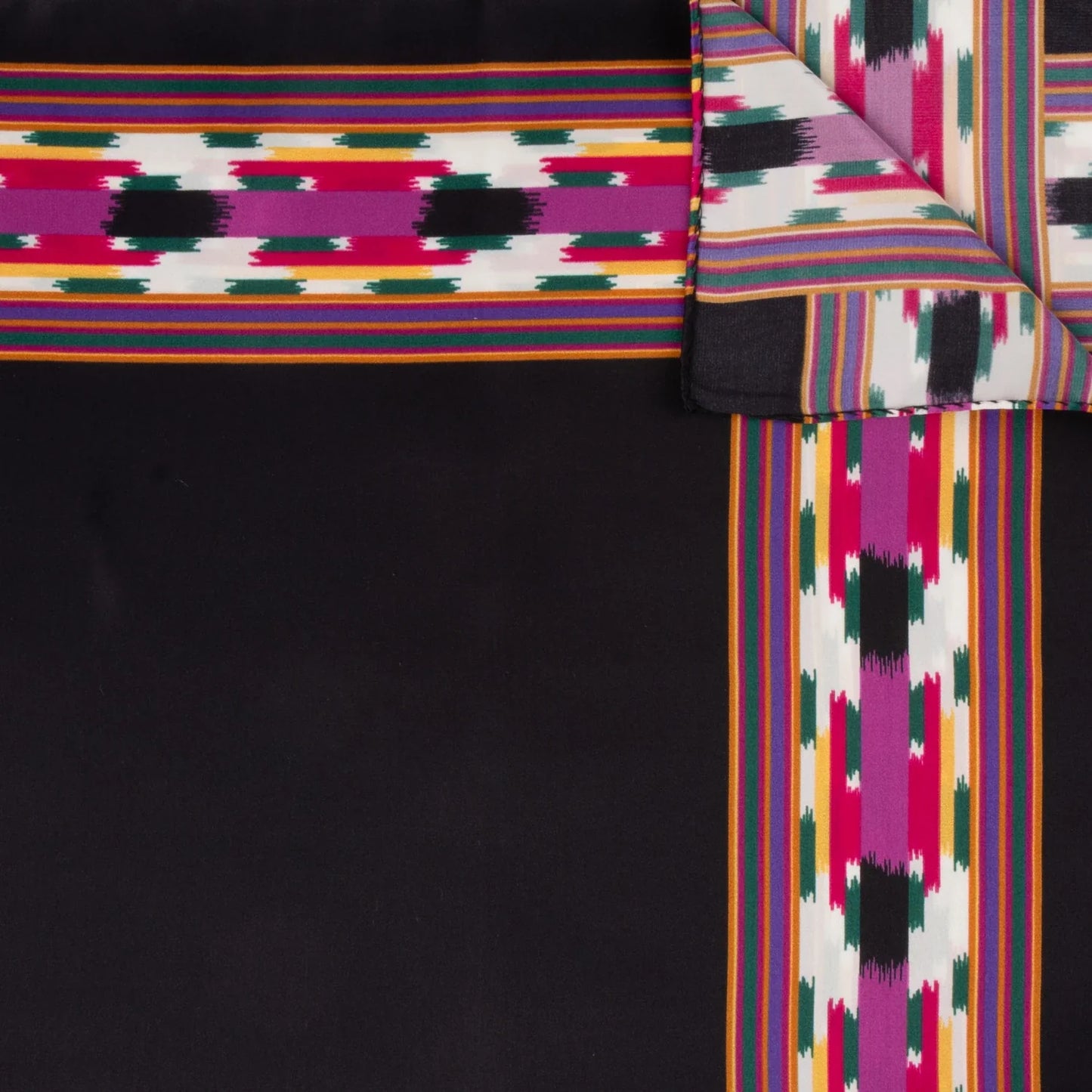 Flammegang silk scarf 70x70-black