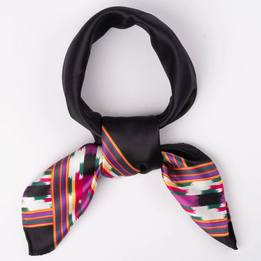 Flammegang silk scarf 70x70-black