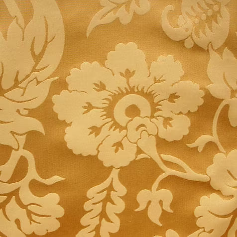 Silk fabric-Flora 100% silk-72 cm wide-yellow