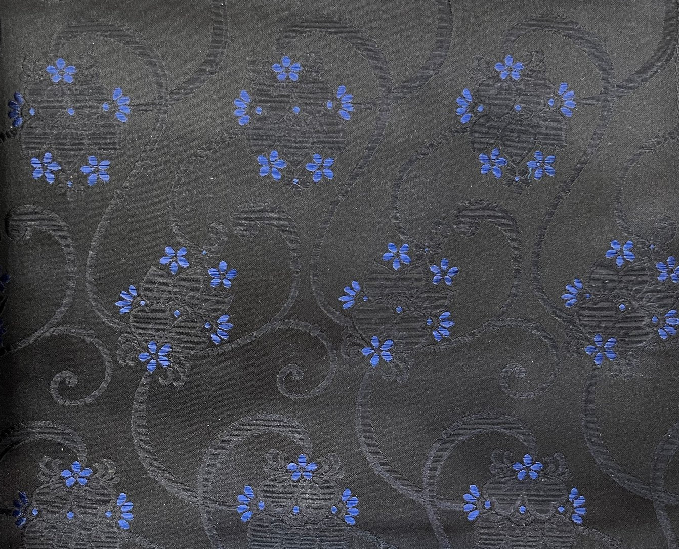 Fransk slynge silk 140cm-black/blue