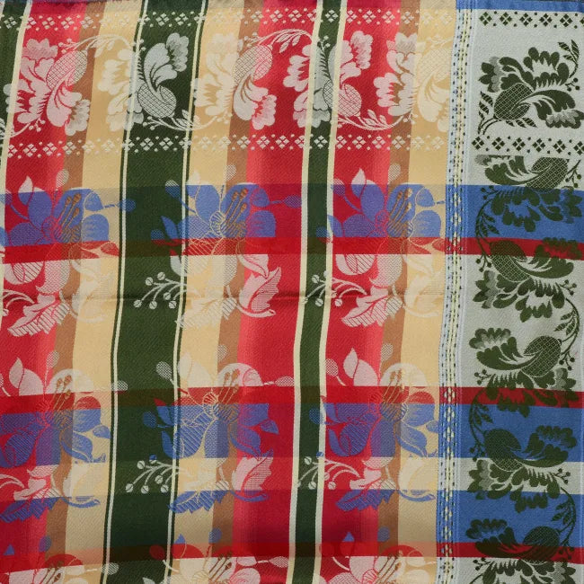 Gabriella *031* silk scarf 70cm x 70cm-blue/red/tan