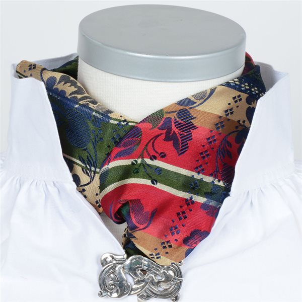Gabriella *036* silk scarf 70cm x 70cm-blue/red/green