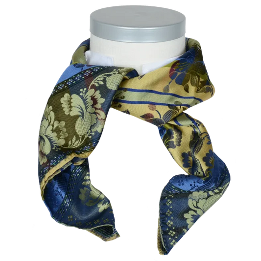 Gabriella *070* silk scarf 70cm x 70cm-blue/yellow/green