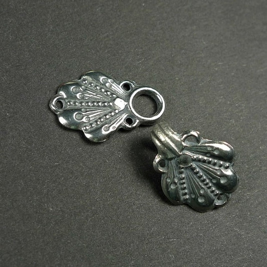 Clasps-Gry pewter-40mm