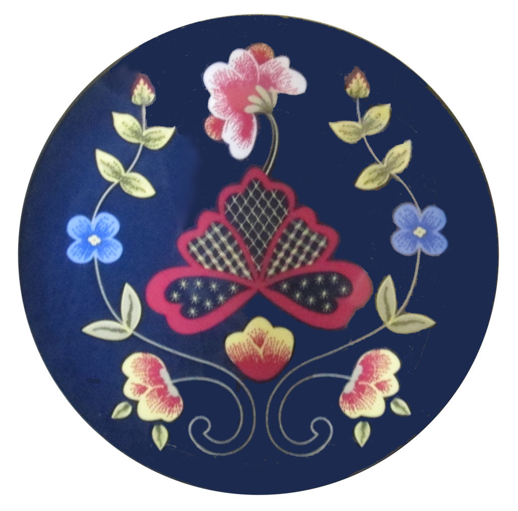 Porcelain jewelry box-Gudbrandsdal/large-blue