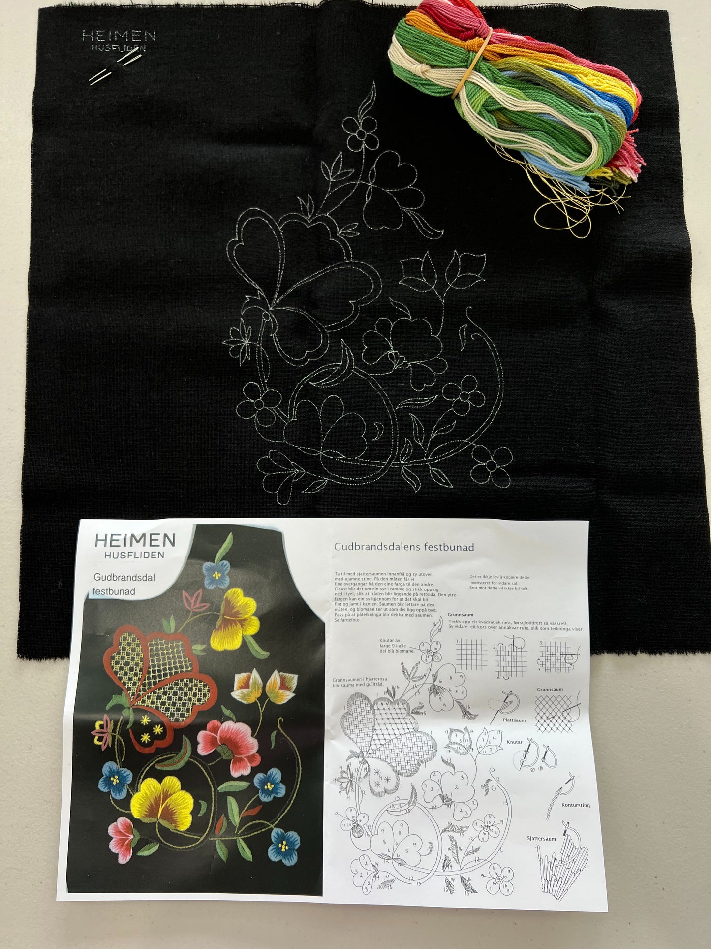 Bunad embroidery practice kit-Gudbrandsdal B1xx Bunad