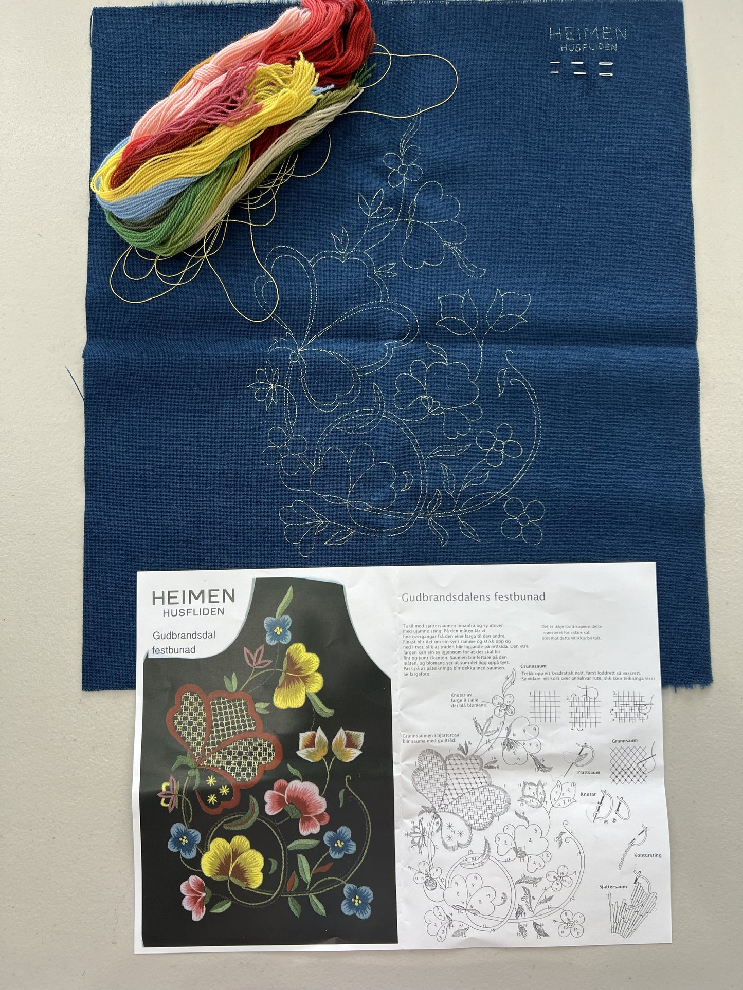 Bunad embroidery practice kit-Gudbrandsdal B1xx Bunad