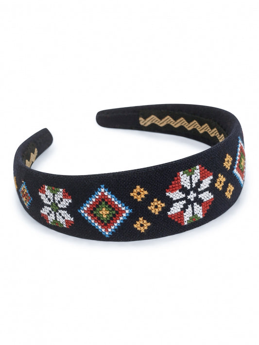Headband-Hardanger C-embroidered