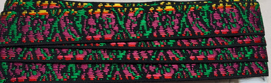 Hardanger bunad bodice trim #105-25mm-purple/green