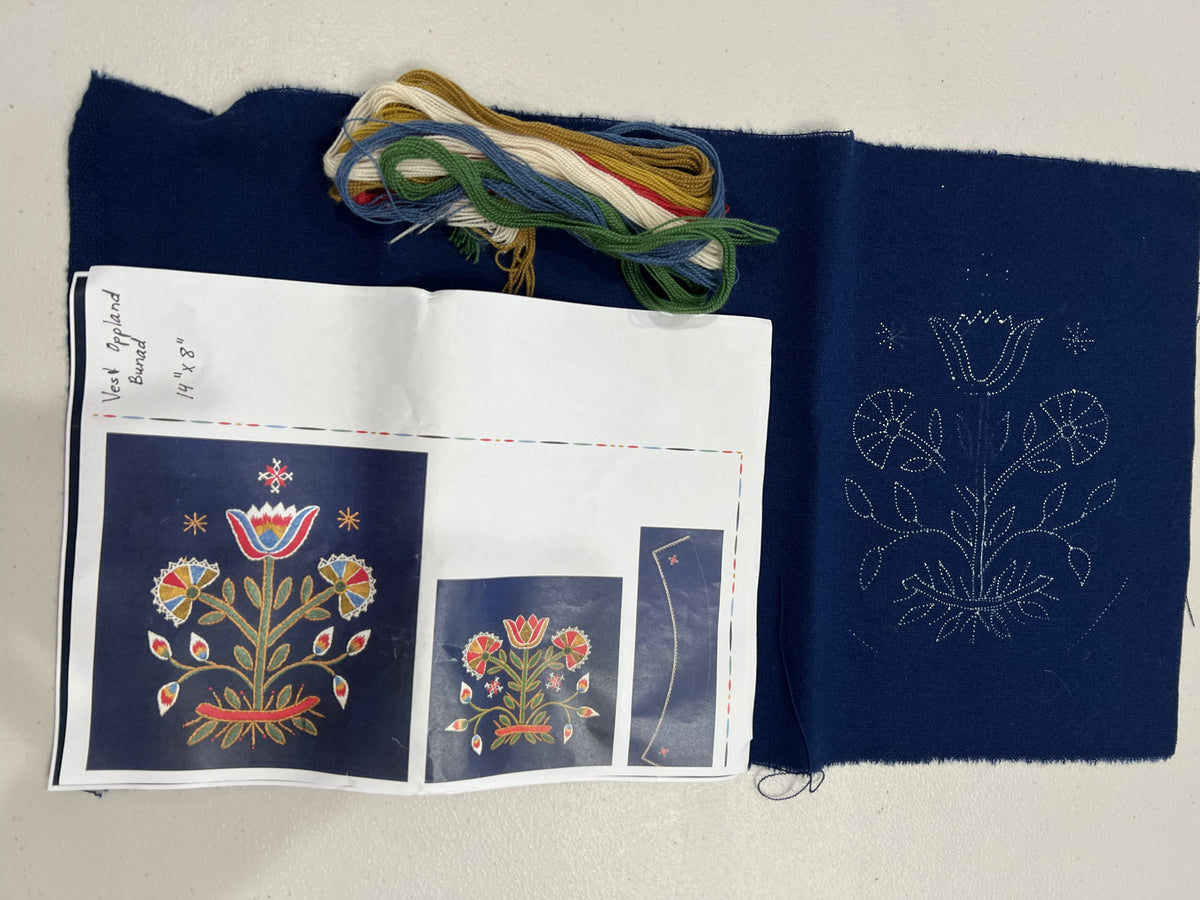 Bunad embroidery practice kit-Vest Oppland bunad