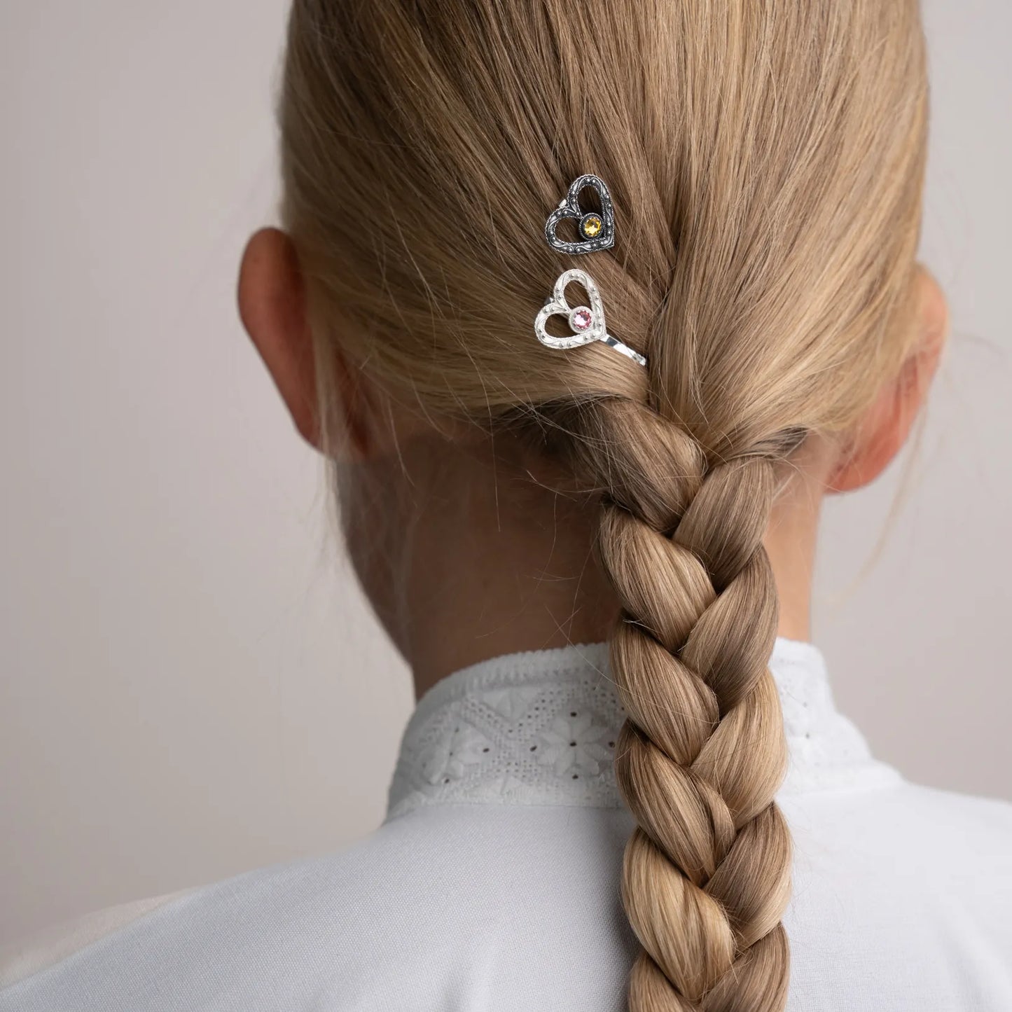 Hair pin 950100 with stone-oxidized silver