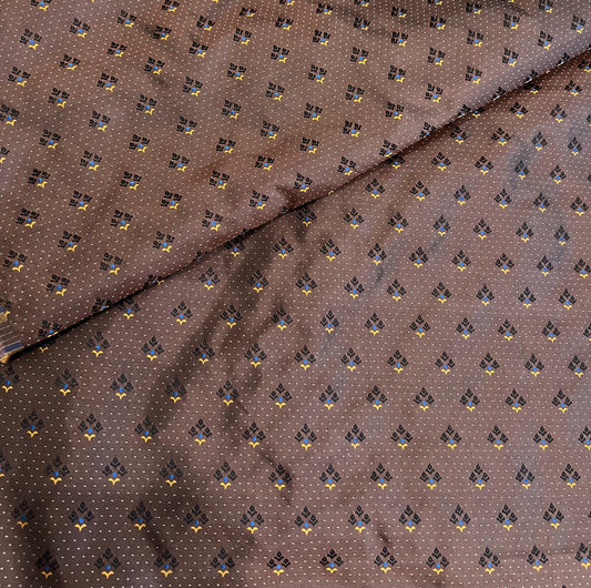 Silk fabric-Rhapsody-100% silk-90 cm wide-brown