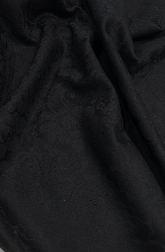 Wool fabric-4920-Damask wool-150 cm wide-black 101
