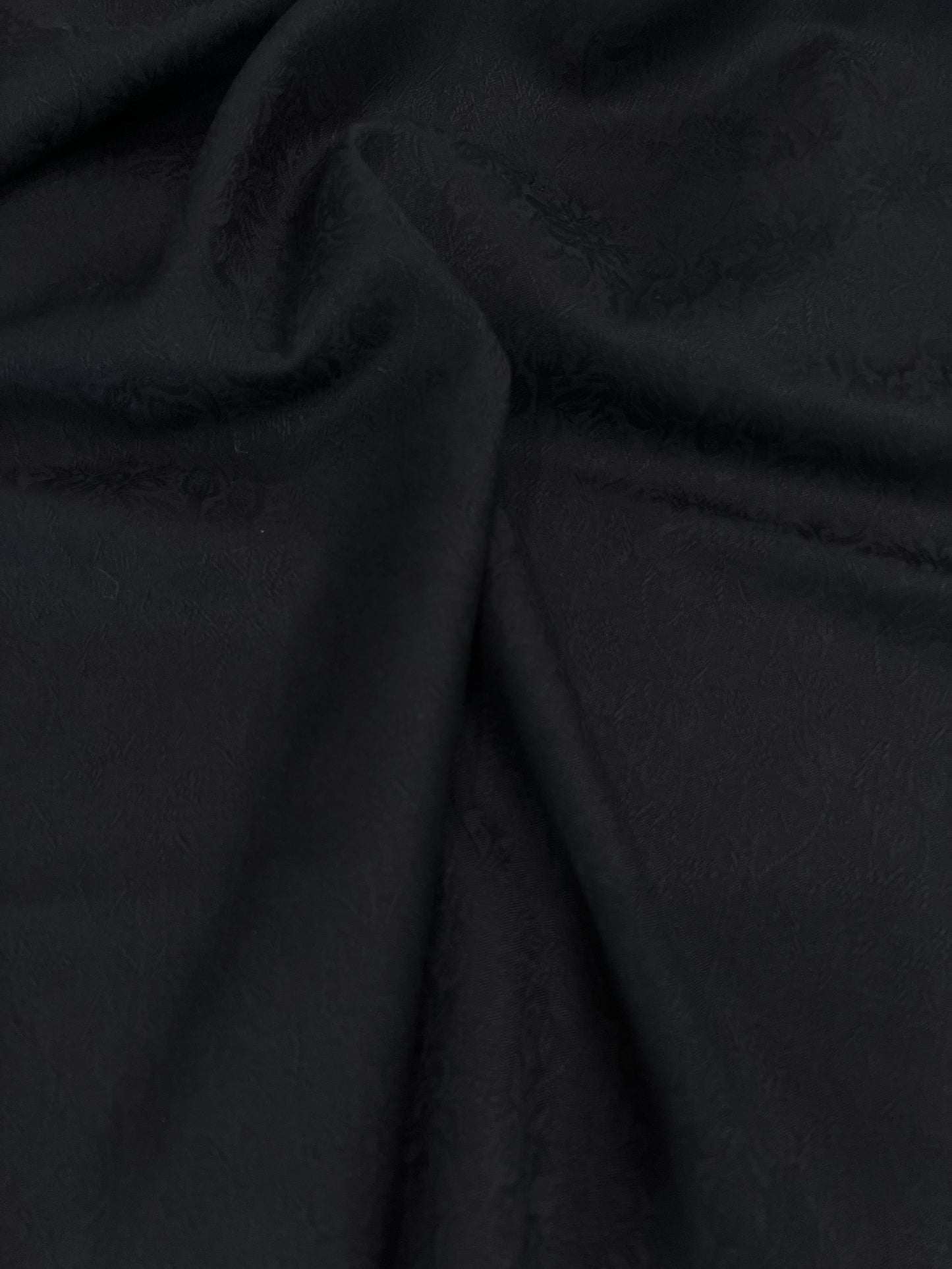 Wool fabric-Monique-100% wool jacquard-150 cm wide-black  REMNANT!