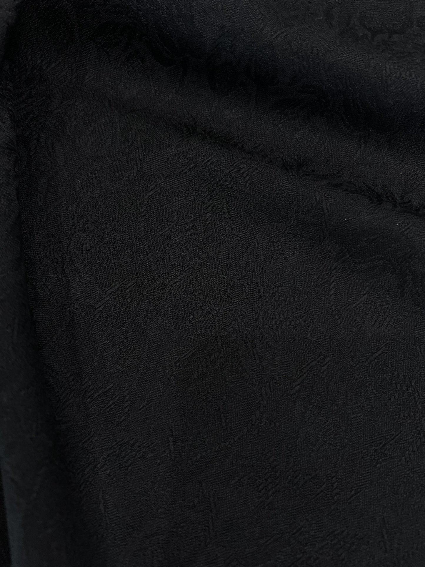 Wool fabric-Monique-100% wool jacquard-150 cm wide-black  REMNANT!