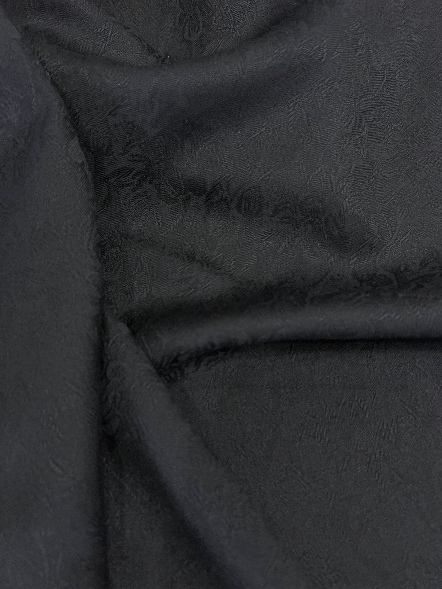 Wool fabric-Monique-100% wool jacquard-150 cm wide-black  REMNANT!