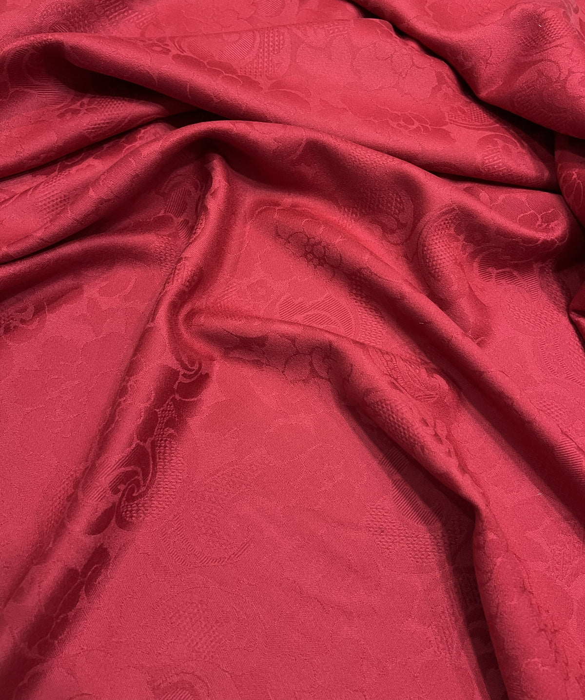 Wool fabric-Klassisk Ulldamask-9910-100% wool-150 cm wide-440 gr weight-rose red 214