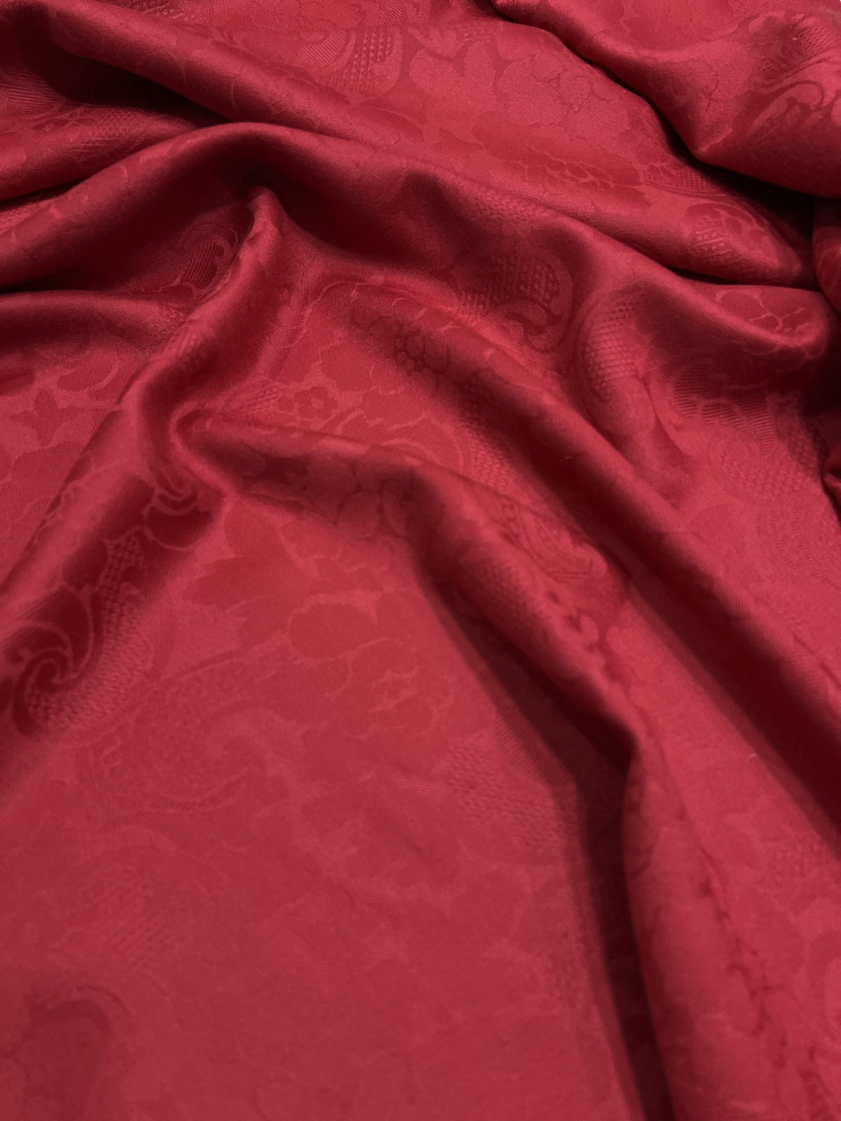 Wool fabric-Klassisk Ulldamask-9910-100% wool-150 cm wide-440 gr weight-rose red 214