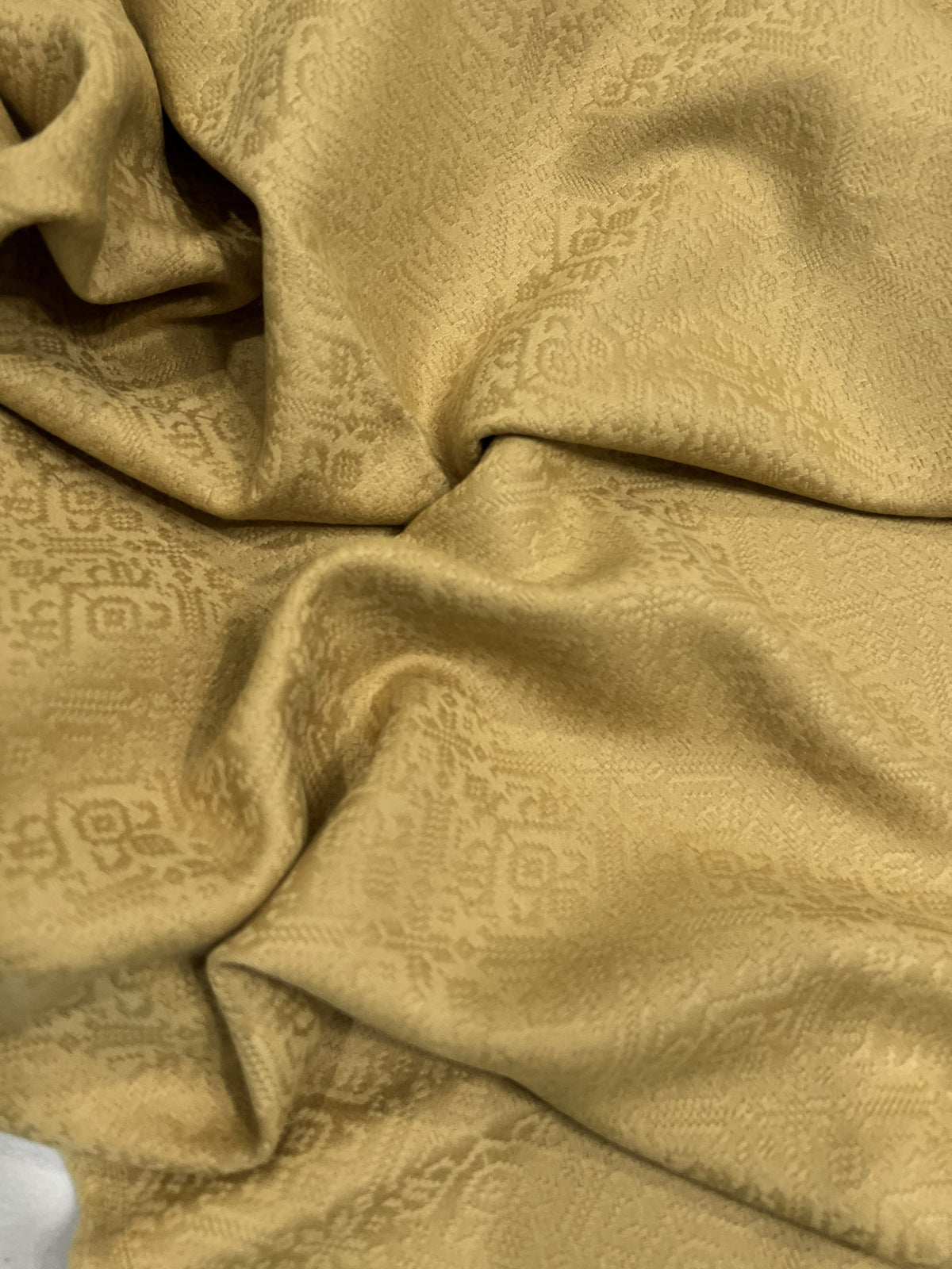 Wool fabric-Damask floral-100% wool-140 cm wide-gold